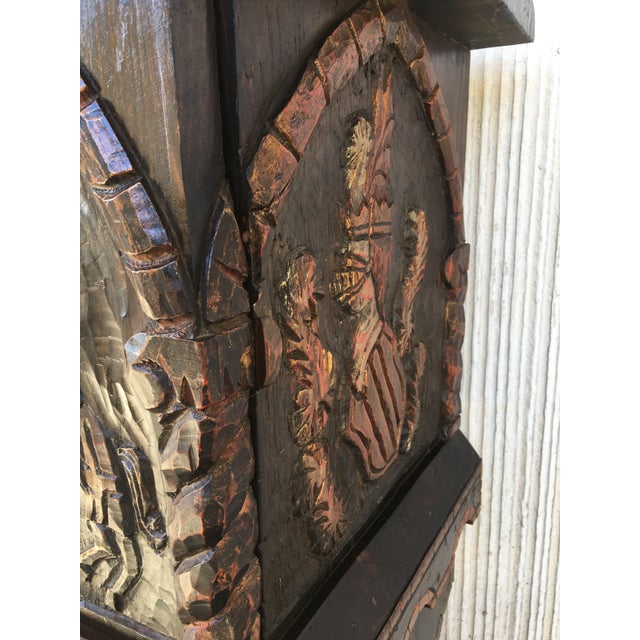 20th Century Carved and Polichromed Cabinet Bar on Stand Varqueno, Buffet, Spain For Sale - Image 9 of 13