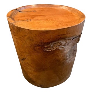 Andrianna Shamaris Large Sculptural Teak Wood Tray Side Table For Sale