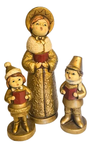 Mid-Century Japanese Christmas Caroling Family- Set of Three