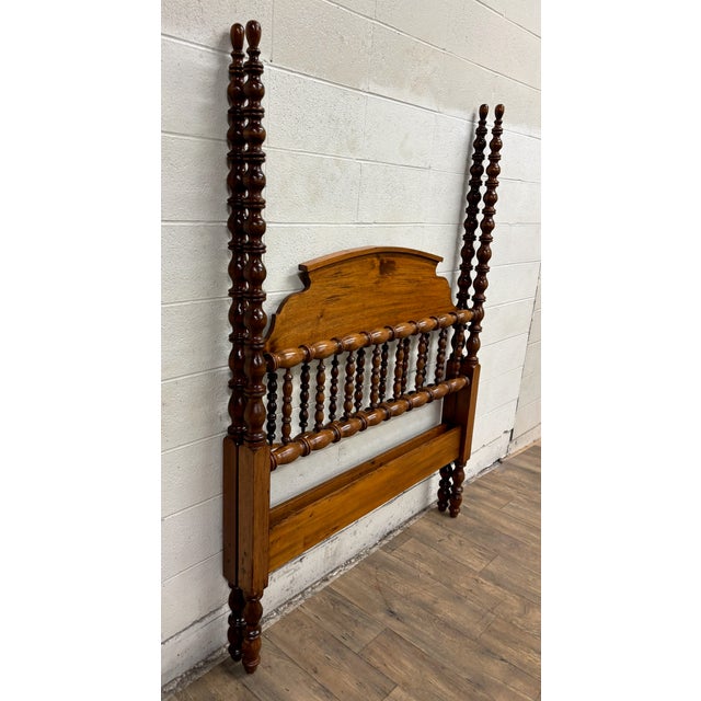 Vintage Full Size Jenny Lind Spindle Bed Spool Headboard and Footboard For Sale In Kansas City - Image 6 of 13