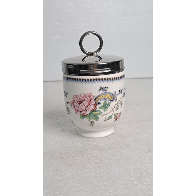 Mid 20th Century English Porcelain Egg Coddlers by Royal Worcester & Crown Staffordshire - Set of 4 For Sale - Image 16 of 17
