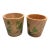 A Pair of Vintage Hand-Painted Ivy Teak Wood Cache Pots For Sale