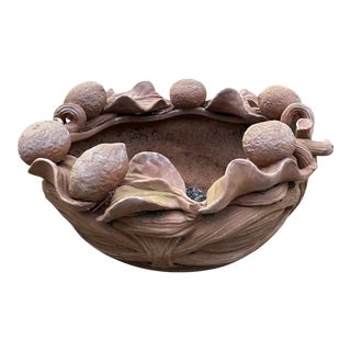 1970s Italian Terracotta Fruit Bowl Stamped For Sale