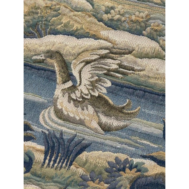 Vintage French Aubusson Style Jacquard Halluin Tapestry, 1960s For Sale - Image 14 of 18