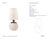 Thomas O'Brien by Visual Comfort Signature Tiny Terri Round Accent Lamp in Alabaster with Linen Shade Designer: Thomas...