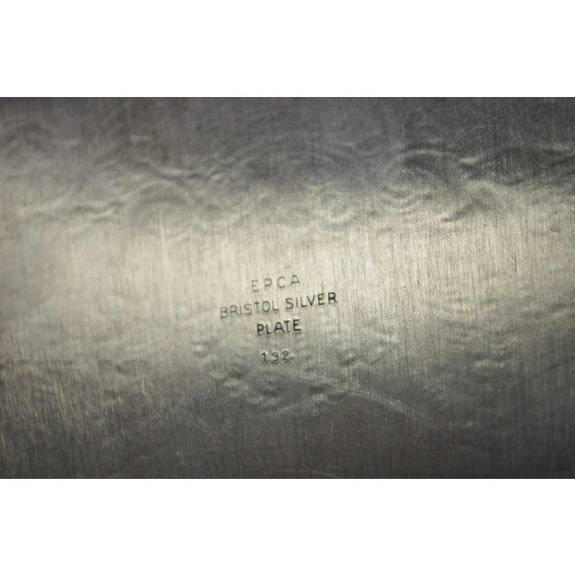 Vintage Bristol 132 Victorian Silver Plated Narrow Serving Platter Bar Tray For Sale - Image 14 of 15