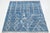 8 X 10 Contemporary Moroccan Style Wool Rug in Blue With Grometric Motifs For Sale - Image 4 of 11