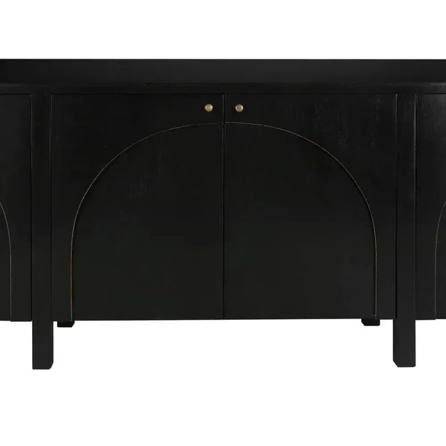 NOIR Weston Sideboard, Hand Rubbed Black with Light Brown Trim For Sale - Image 10 of 10