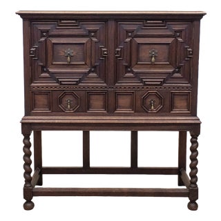 Spanish Renaissance Revival Cabinet, 1920s For Sale