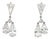 Vintage 5.50 Carat Diamond Drop Earrings, Platinum, Pair For Sale