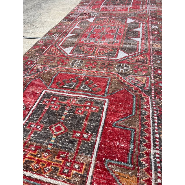 Nomadic Tribal Vintage Runner Rug For Sale - Image 4 of 6