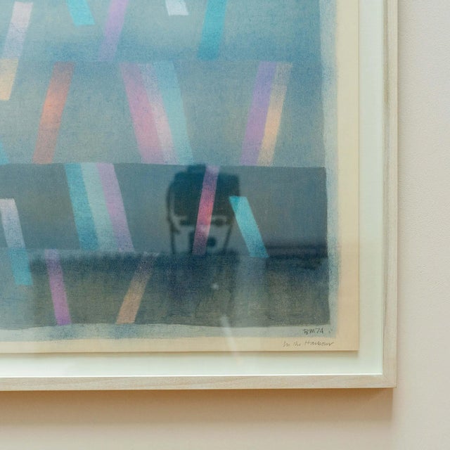 1920s Bernard Myers, In the Harbour, Oil Pastel, Framed For Sale - Image 5 of 7