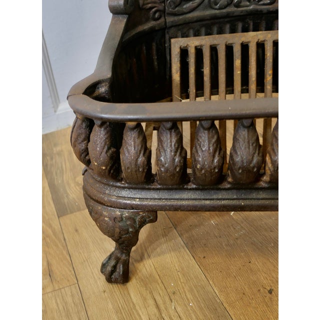 Large Free Standing Fire Grate with Swivel Action Opening This is a heavy piece, the grate is in cast iron and has a...