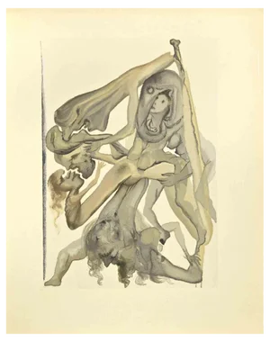 Salvador Dalí, The Limbos, Woodcut, 1963