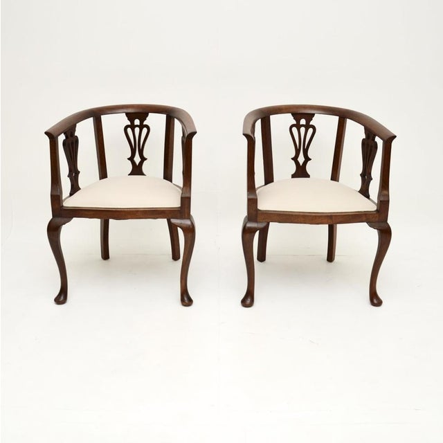 Antique Edwardian Tub Chairs, 1900s, Set of 2 For Sale - Image 10 of 10