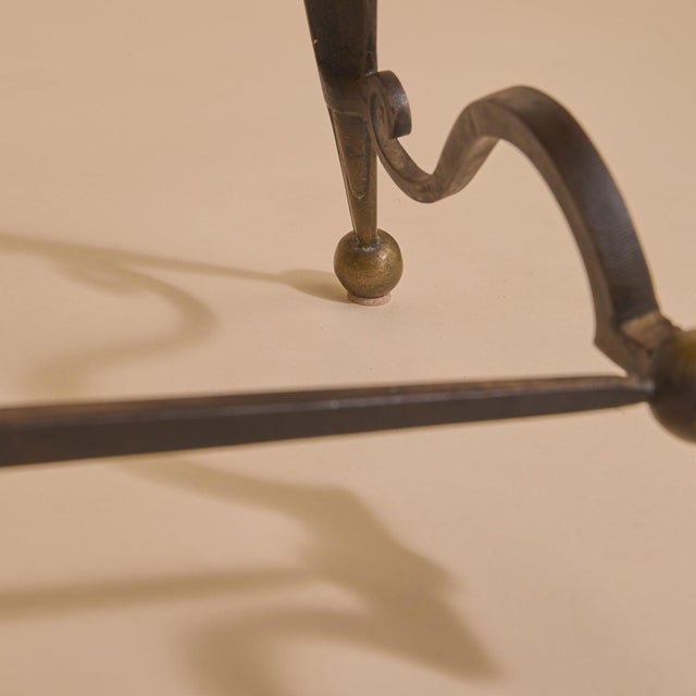 French Forged Iron + Limestone Coffee Table, Circa 1940s For Sale In Chicago - Image 6 of 12