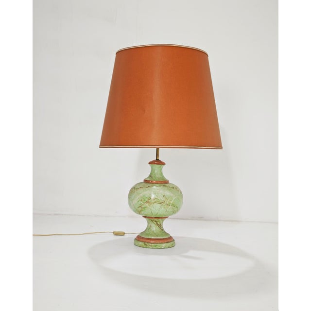 Vintage Italian Ceramic and Brass Table Lamp, 1960s For Sale - Image 13 of 17