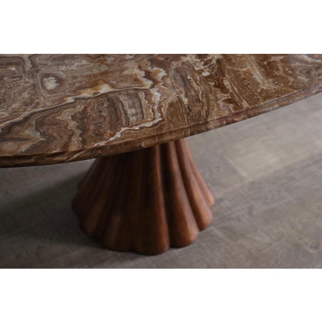 Oval Onyx Marble Dining Table by Angelo Mangiarotti, Italy, 1970s For Sale - Image 9 of 15