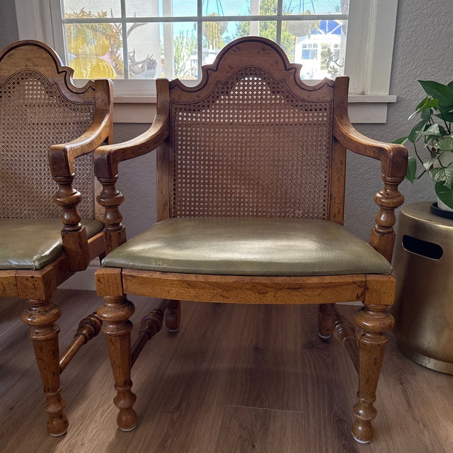 Sienna Vintage Drexel French Provincial Dining Armchairs, A Pair For Sale - Image 8 of 12