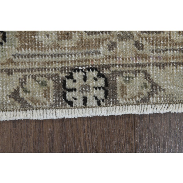 1970s Vintage Persian Handmade Wool Cotton Orange Area Rug For Sale - Image 4 of 11