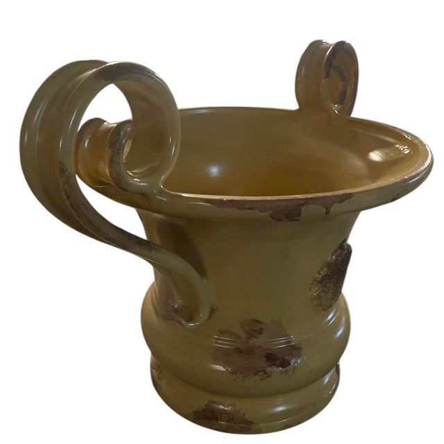 2020s Vintage-Style Italian Glazed Ceramic Trophy Urn For Sale - Image 5 of 7