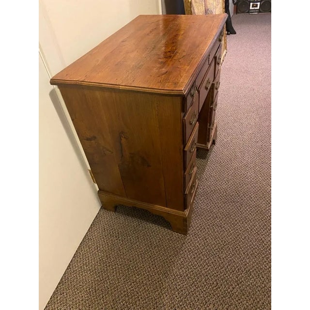 19th Century 19th Century Diminutive Captains Desk with Brass Hardware For Sale - Image 5 of 9