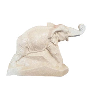 Elephant Sculpture by Emaux de Louvière For Sale