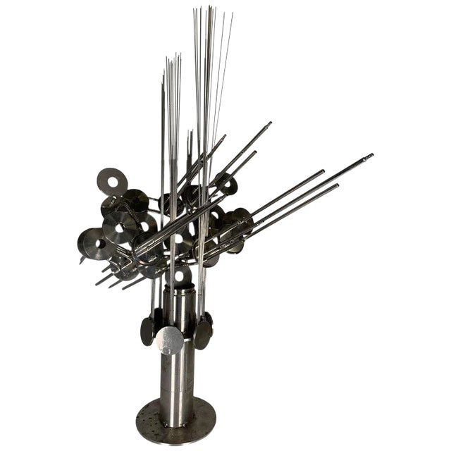 Late 20th Century "Interdimensional Antennae" D. Phillips Welded Steel Table Sculpture For Sale