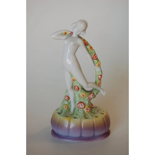 Art Deco Porcelain Female Figurine Made in Germany Numbered For Sale - Image 10 of 10