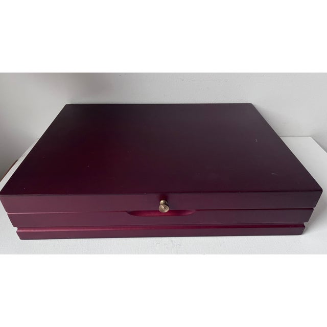1960's Danish 'Alta' Silver-Plated Cohr Flatware-Service 12-Storage Box For Sale - Image 9 of 9