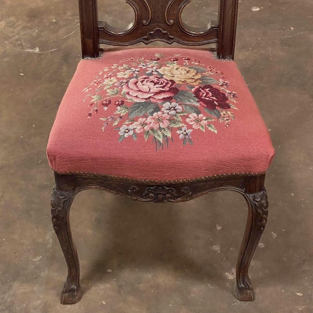 Set of 6 Antique Liegeoise Needlepoint Dining Chairs Includes 1 Armchair For Sale - Image 18 of 18