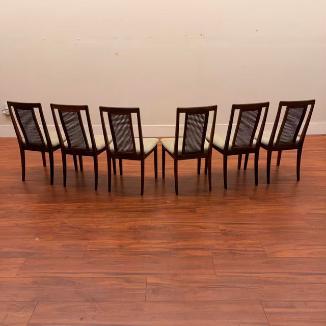 Mid-Century Modern G-Plan Cane Back Dining Chairs Set of 6 For Sale - Image 3 of 12