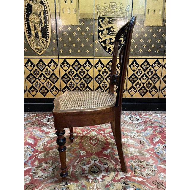 Wood Napoleon III Louis Philippe Cane Chairs, Set of 6 For Sale - Image 7 of 12