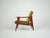 Mid-Century Modern Vintage Teak and Green Velvet Fabric Armchair, 1960s For Sale - Image 3 of 10