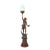 Antique Art Nouveau Wood Figural Newel Post Lamp For Sale