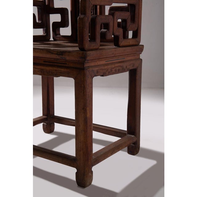 Chinese Traditional Qing Armchair, 1900s For Sale - Image 9 of 11