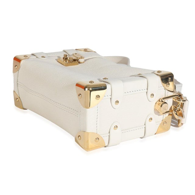 Animal Skin Chalk Grained Calfskin Side Trunk PM For Sale - Image 7 of 9