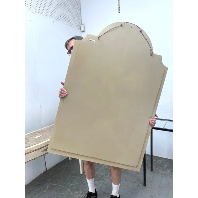 1970s Italian Postmodern Travertine Tesserae Console Table With Matching Mirror and Brass Trim For Sale - Image 12 of 12