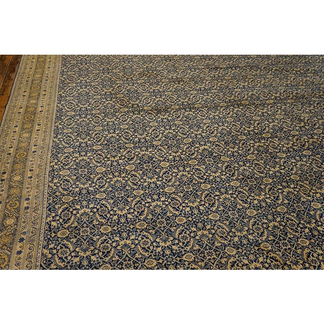 Beautiful Decorative Large Size Allover-Floral Design Navy Color Antique Persian Tabriz Rug For Sale - Image 4 of 11