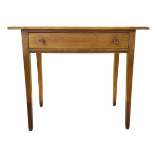 Midcentury Americana Maple Writing Desk With Wooden Knobs For Sale
