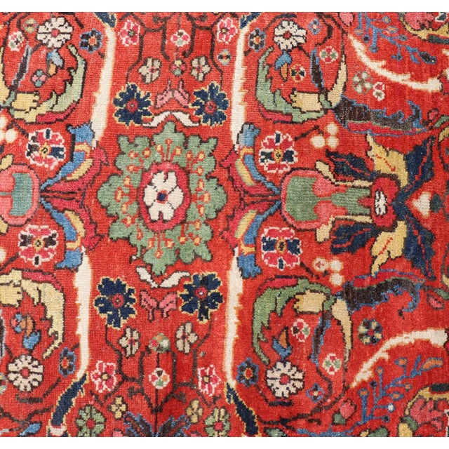 Antique Rug With All-Over Design on Red Field For Sale In Atlanta - Image 6 of 12