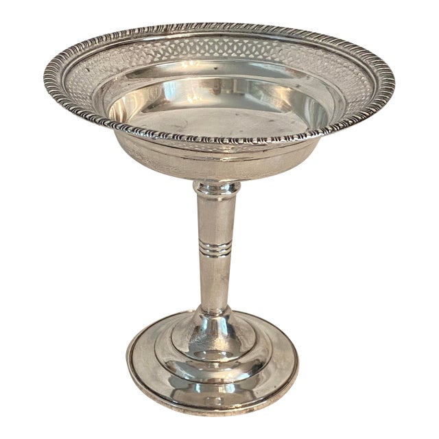 Sterling Silver Weighted Bottom Compote or Bon-Bon Dish by Tarlton Silver Corporation For Sale