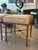Pair Vintage Faux Bamboo Wood Benches Ottomans Newly Upholstered Quadrille For Sale In West Palm - Image 6 of 12