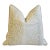 Early 21st Century Cream & Tan Antelope Deer Linen/Velvet Feather/Down Pillow 24" Square For Sale - Image 5 of 6