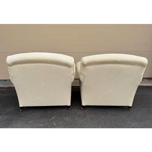 English George Smith Short Scroll Arm Chairs For Sale - Image 3 of 9