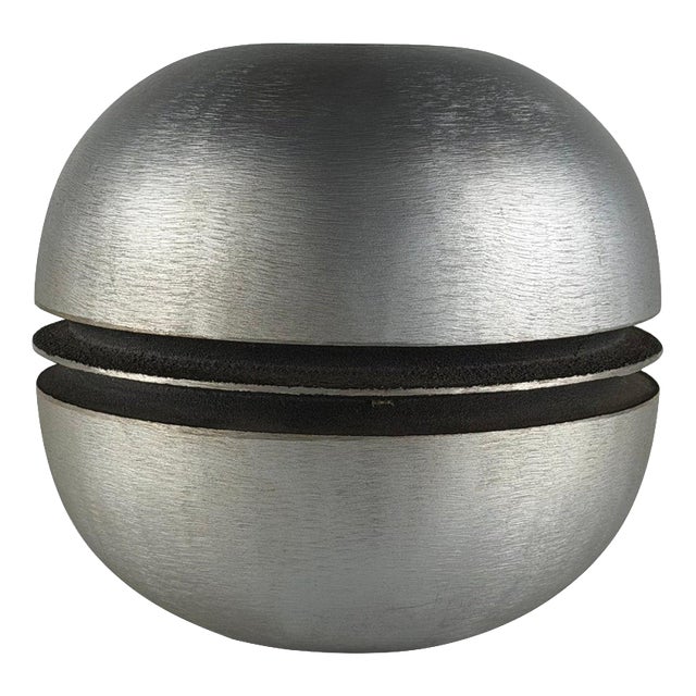 Sculptural Cast Iron and Aluminum Vase by Burchiellaro, Italy, 1970s For Sale