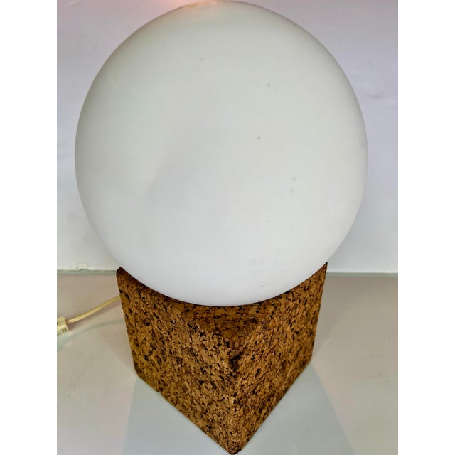 Laurel Lamp Company Mid-Century Cork and Glass Globe Lamp For Sale - Image 4 of 10
