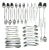 Stainless Steel Model 2070 Cutlery for Six by Helmut Alder for Amboss Austria, Set of 46 For Sale
