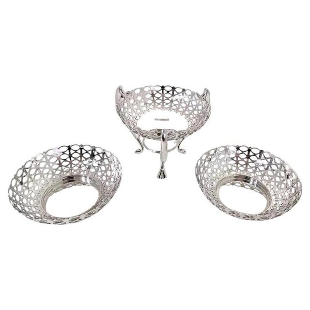 Antique Edwardian Sterling Silver Table Centre Dishes, 1906 For Sale - Image 13 of 13