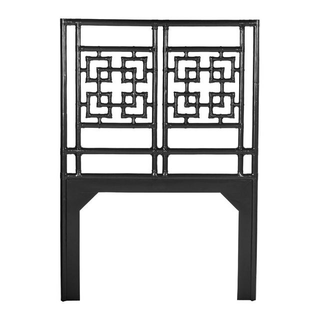 Coastal Palm Springs Platform Bed Twin, Black For Sale - Image 3 of 5